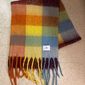Leah Blanket Scarf - Colorful Plaid Wool Scarf